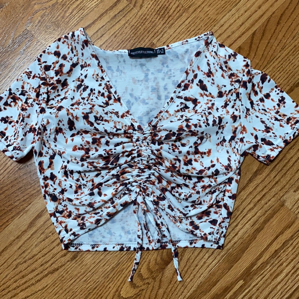 PLT ruched crop top